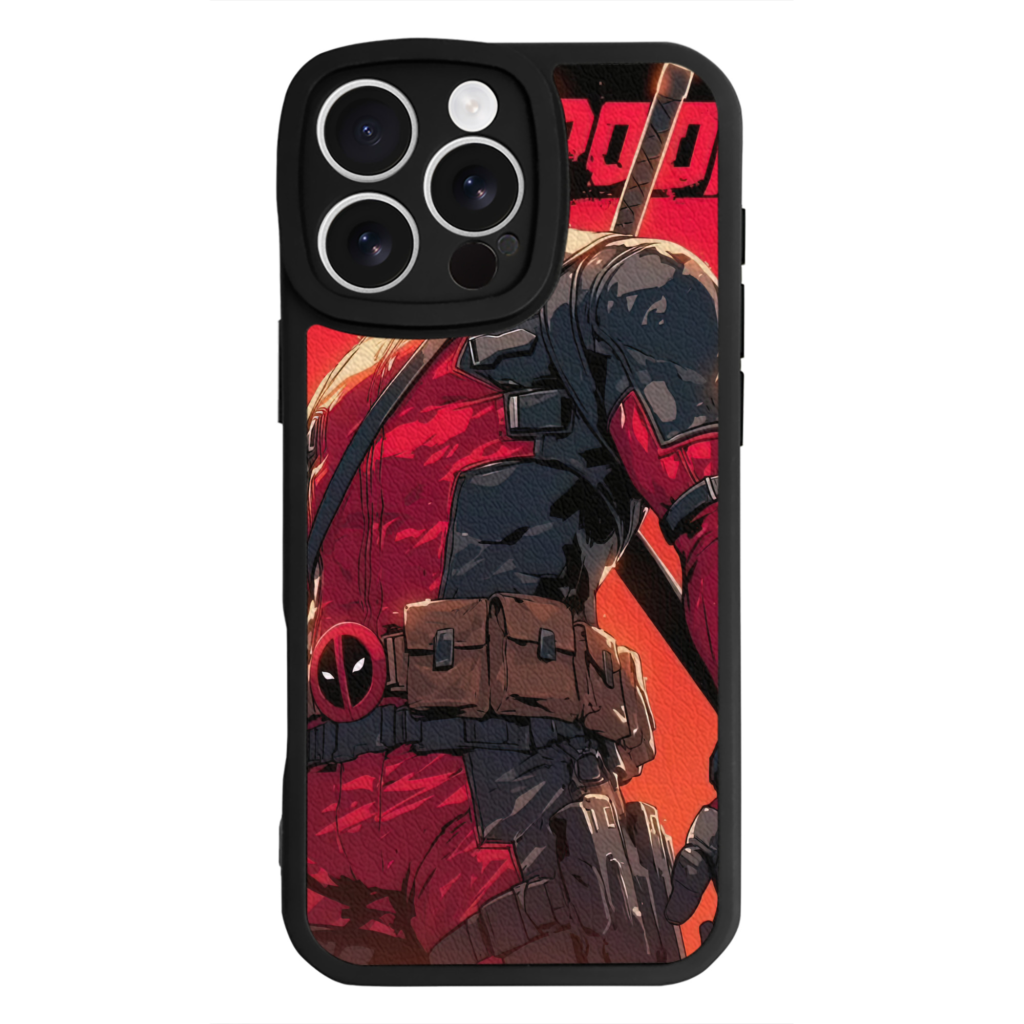 （画像用） Deadpool デッドプール 【iPhone 16シリーズ対応】シリコンスマホケース（レザー調） 材質：シリコン
